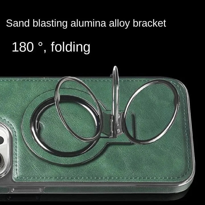 iPhone Hülle | Klassische Leder-Handyhülle mit Magnetfunktion | Standfunktion & Kamera-Schutz
