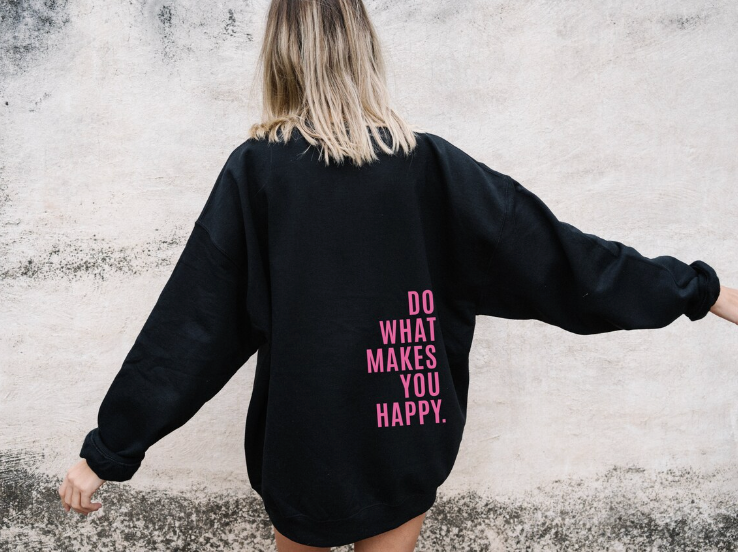 Damen Übergröße Hoodie | Kapuze & Motiv-Print | Lockerer Schnitt | Straßenstil & Freizeit