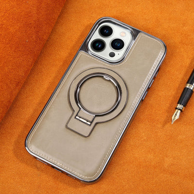 iPhone Hülle | Klassische Leder-Handyhülle mit Magnetfunktion | Standfunktion & Kamera-Schutz