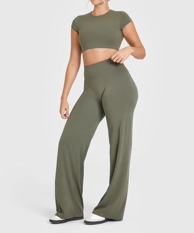 Damen Leggings Hoch tailliert | Figurformend mit Bauchkontrolle | Butterweiches 4-Wege-Stretch Material