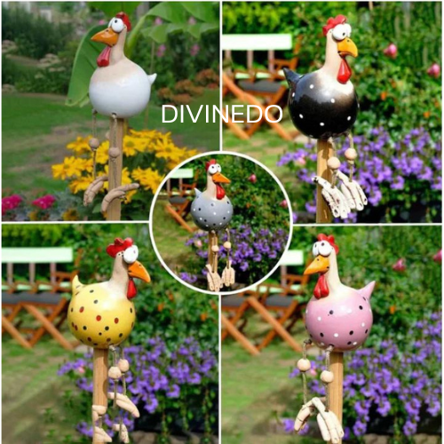 DIVINEDO™ | Keramik Huhn Garten Dekor