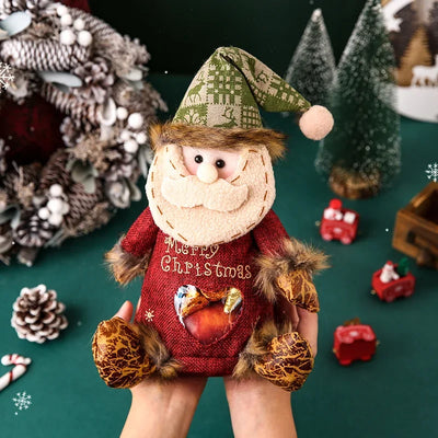 Weihnachtliche Geschenkbeutel | Wiederverwendbare Geschenkverpackung mit Santa & Schneemann Design