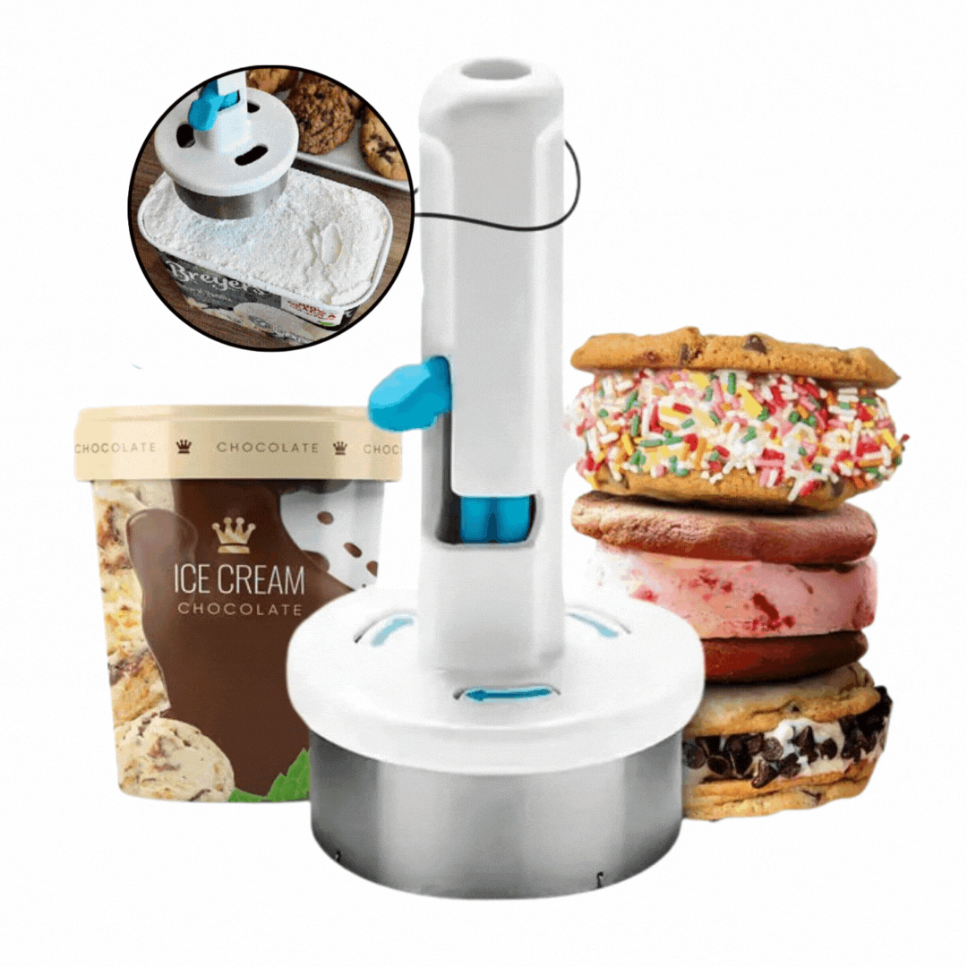 Eiscreme Sandwich Maker | Portionierer für runde Eisscheiben | ½ Cup Servings | Spülmaschinenfest