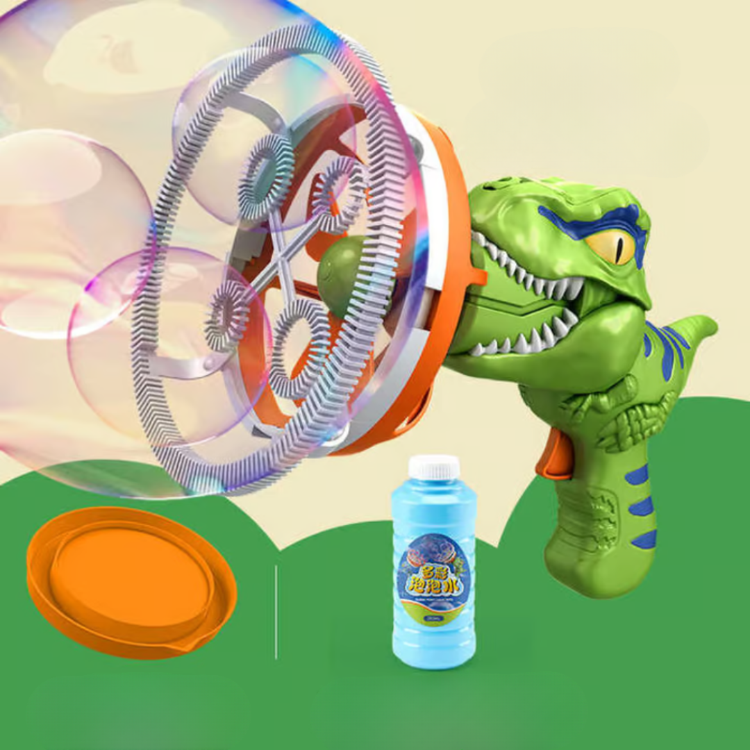 Dinosaurier Seifenblasen Blaster | Tragbar & Leise | Kindersicheres ABS