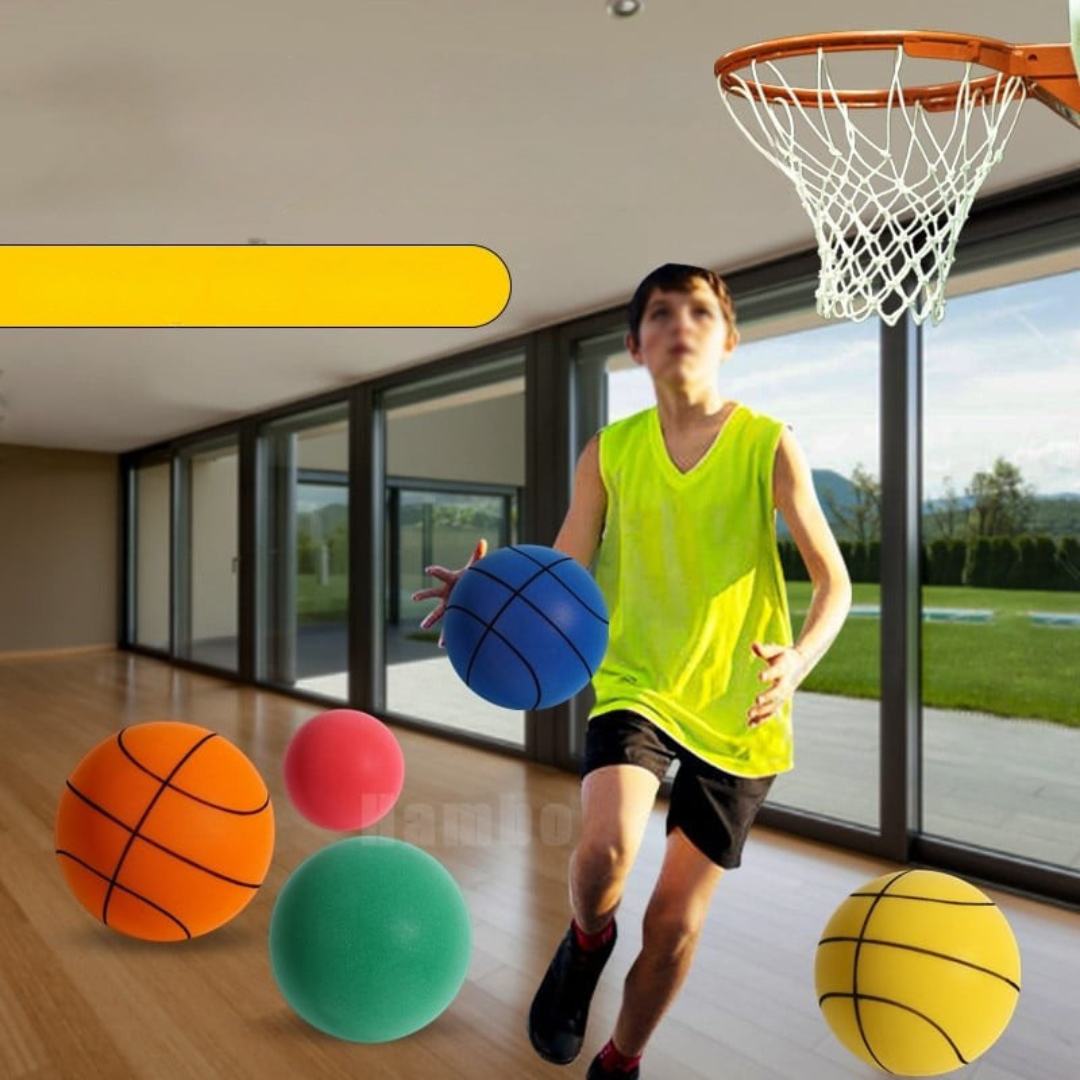 Weich & Leise Basketball | PU-Schaum Indoor-Ball | Geräuscharm, Möbelfreundlich & Federnd | inkl. Netztasche