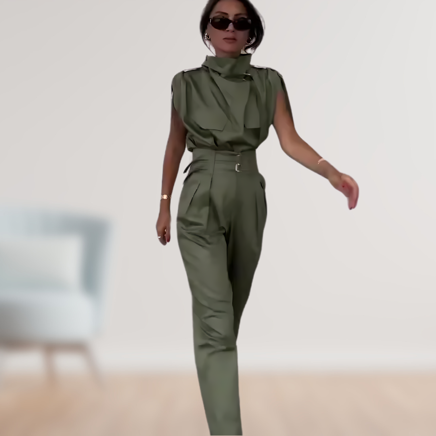 Alicia | Figurschmeichelndes Design mit dekorativem Gürtel Frauenset