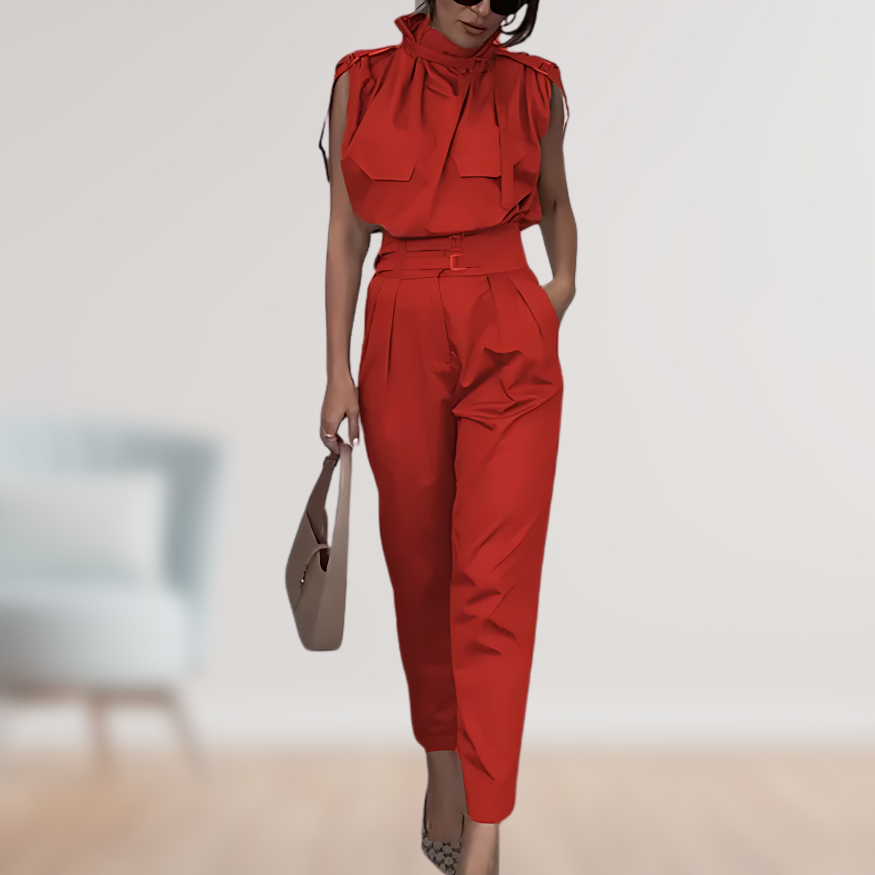 Alicia | Figurschmeichelndes Design mit dekorativem Gürtel Frauenset