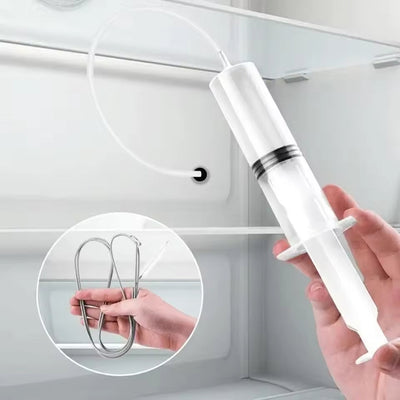Reinigungsset Kühlschrank & Abfluss | Flexible Bürste & Sprühflasche | Hygienische Tiefenreinigung