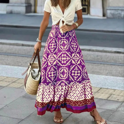 Sommerrock Mit Hoher Taille Für Damen | Maxi