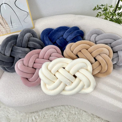 Dekokissen mit Knotenmuster | Geometrisches Design | Waschbar & Weich