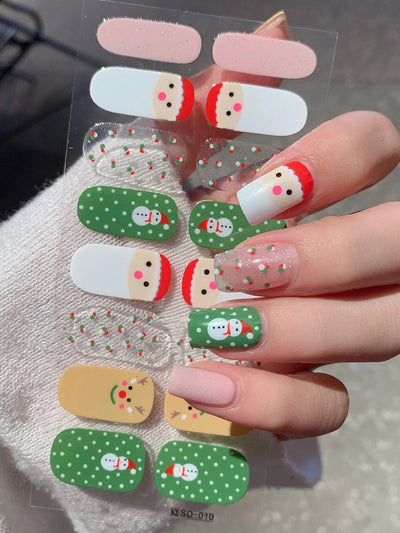 Weihnachtliche Nagelsticker | Festliche Designs | Einfach aufzutragen