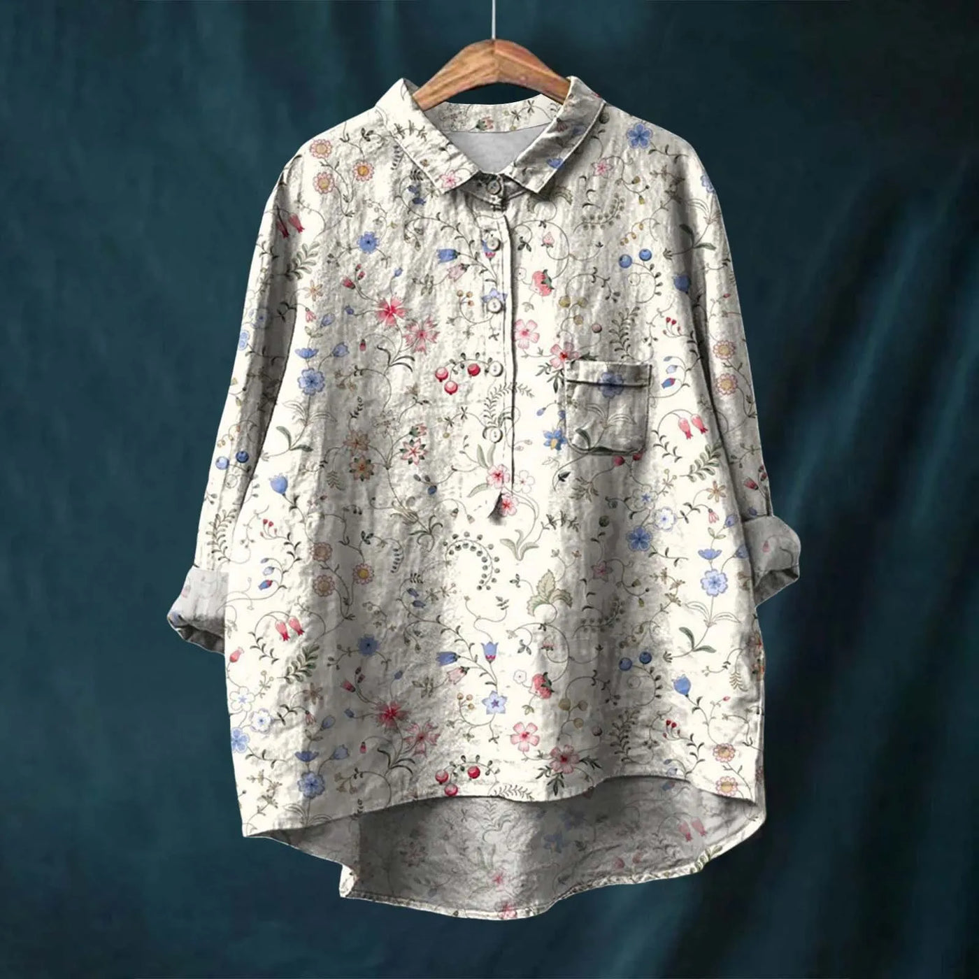 Liesa - Elegante Damenbluse mit Blumenmuster