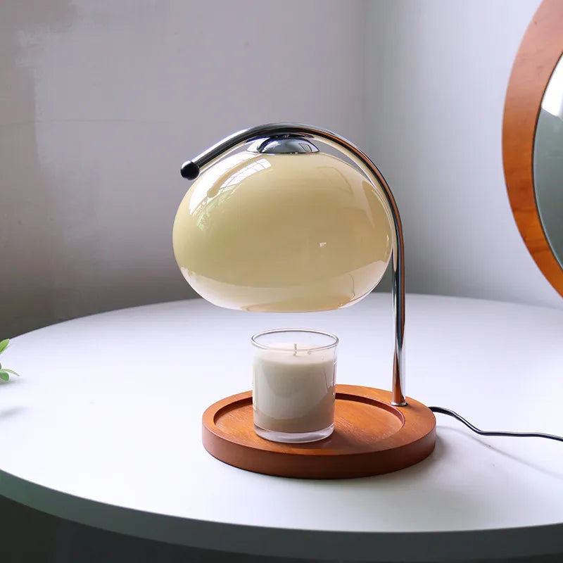 Aromatherapie Kerzenwärmer Lampe | Einstellbare Helligkeit | Glas & Metall Design