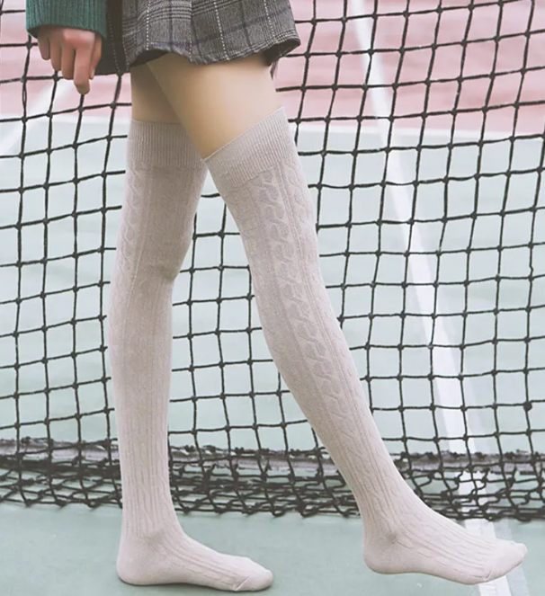 Damen Überknie Socken | Baumwollmix | Warm & Atmungsaktiv | Einheitsgröße | Für Herbst & Winter