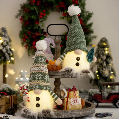 LED Weihnachtswichtel | Strickdesign mit Nachtlicht | Leuchtende Weihnachtsdeko | Warm & Gemütlich