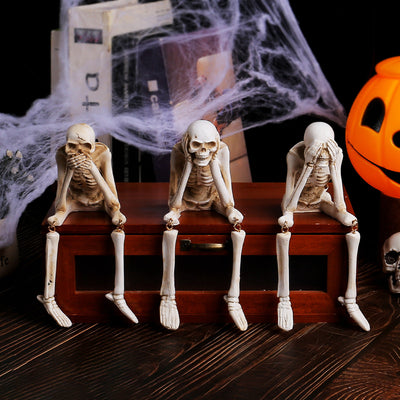 BoneChill™ 3er-Set gruseliger Skelett-Ornamente für Halloween