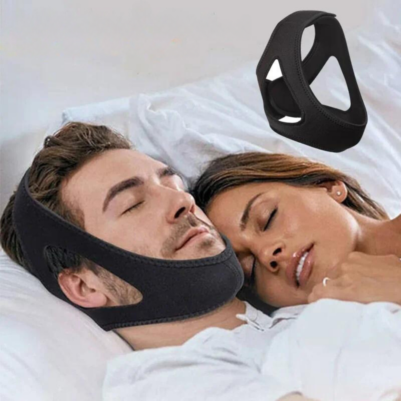 Anti-Schnarch Kieferband | QuietRest | Verstellbar & Atmungsaktiv | Komfort für die Nacht