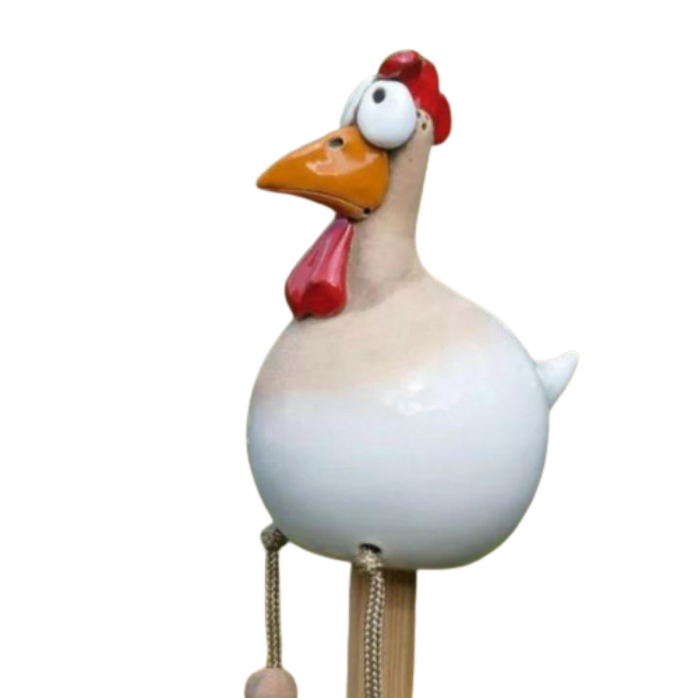 Keramik Huhn Garten Deko | Lustige Hühnerfigur | Wetterfestes Kunstharz |  Für Garten & Zuhause