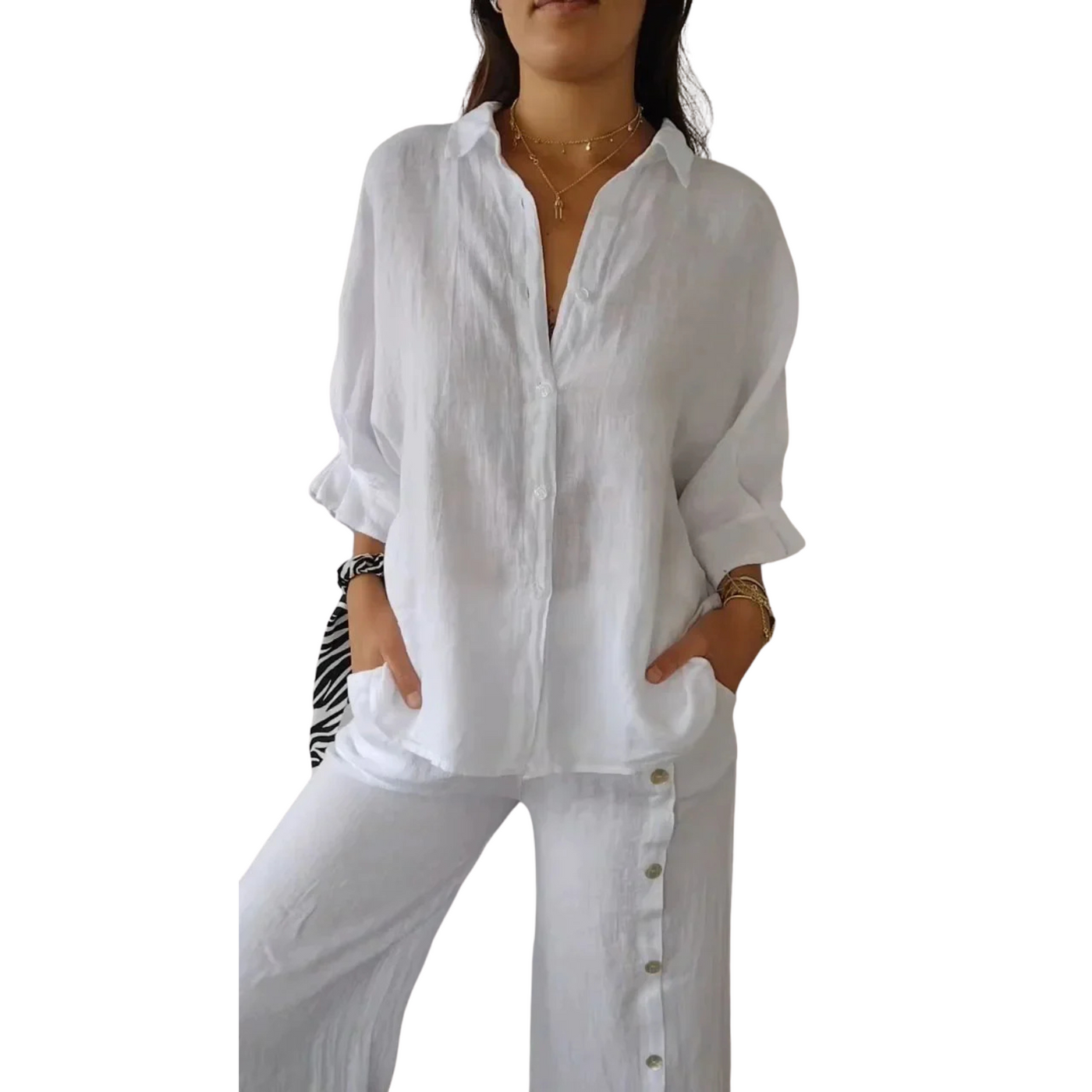 Damen Hemd | Zeitloser Stil mit moderner Note | Leicht & Atmungsaktiv für Alltag & Freizeit