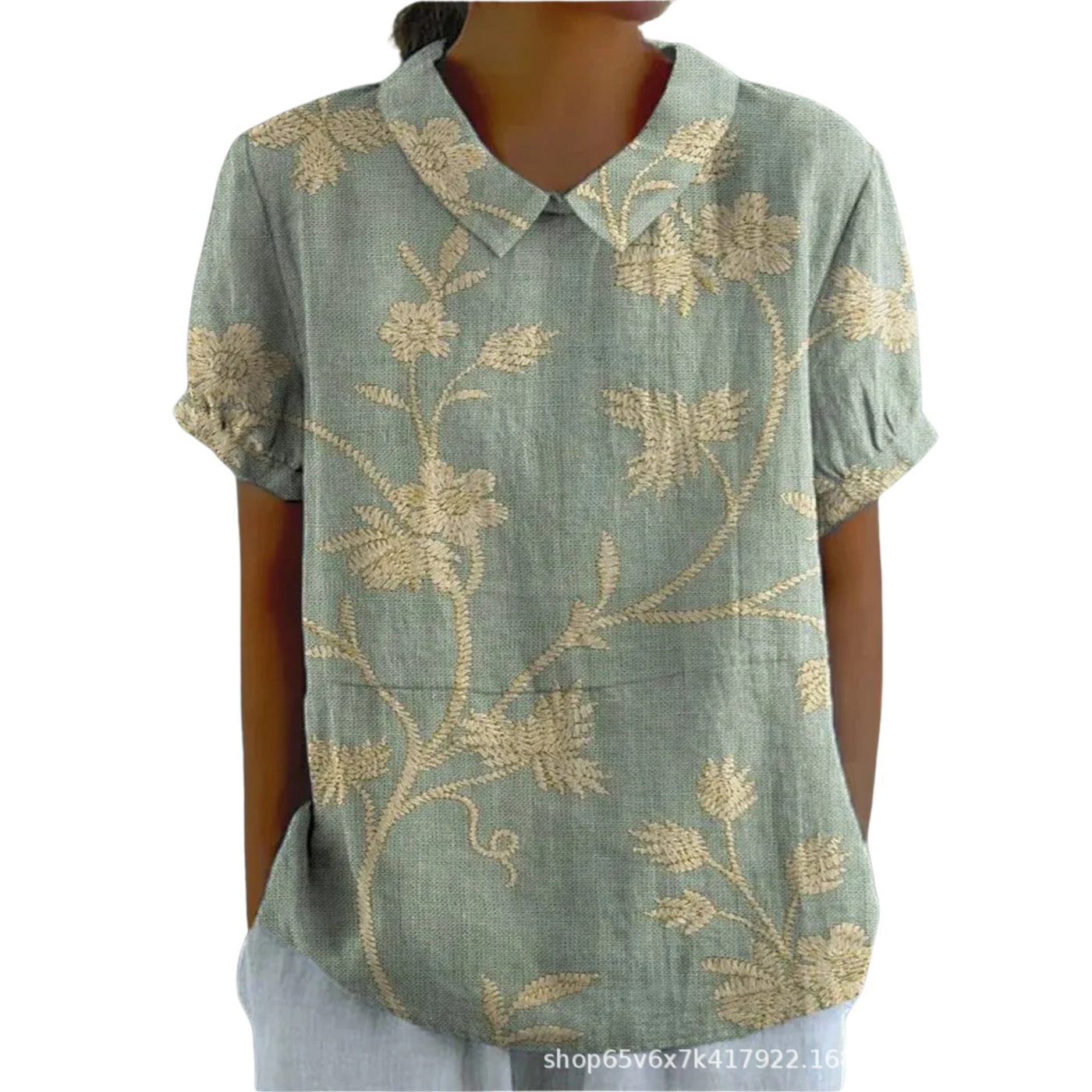 Damen Bluse | Vintage Blumenmuster | Lässige Passform | Atmungsaktiver Stoff | Für Alltag & Büro