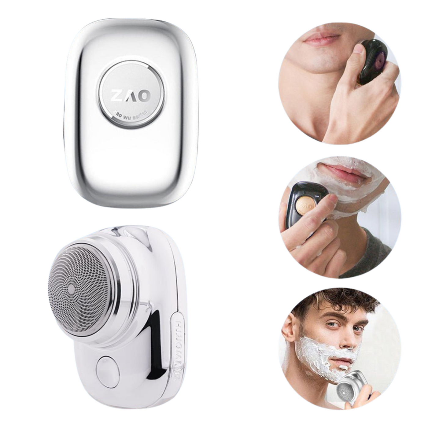 Tragbarer Elektrorasierer | Mini Rasierer für Herren | USB-Aufladung, Wasserdicht & 60 Min Laufzeit