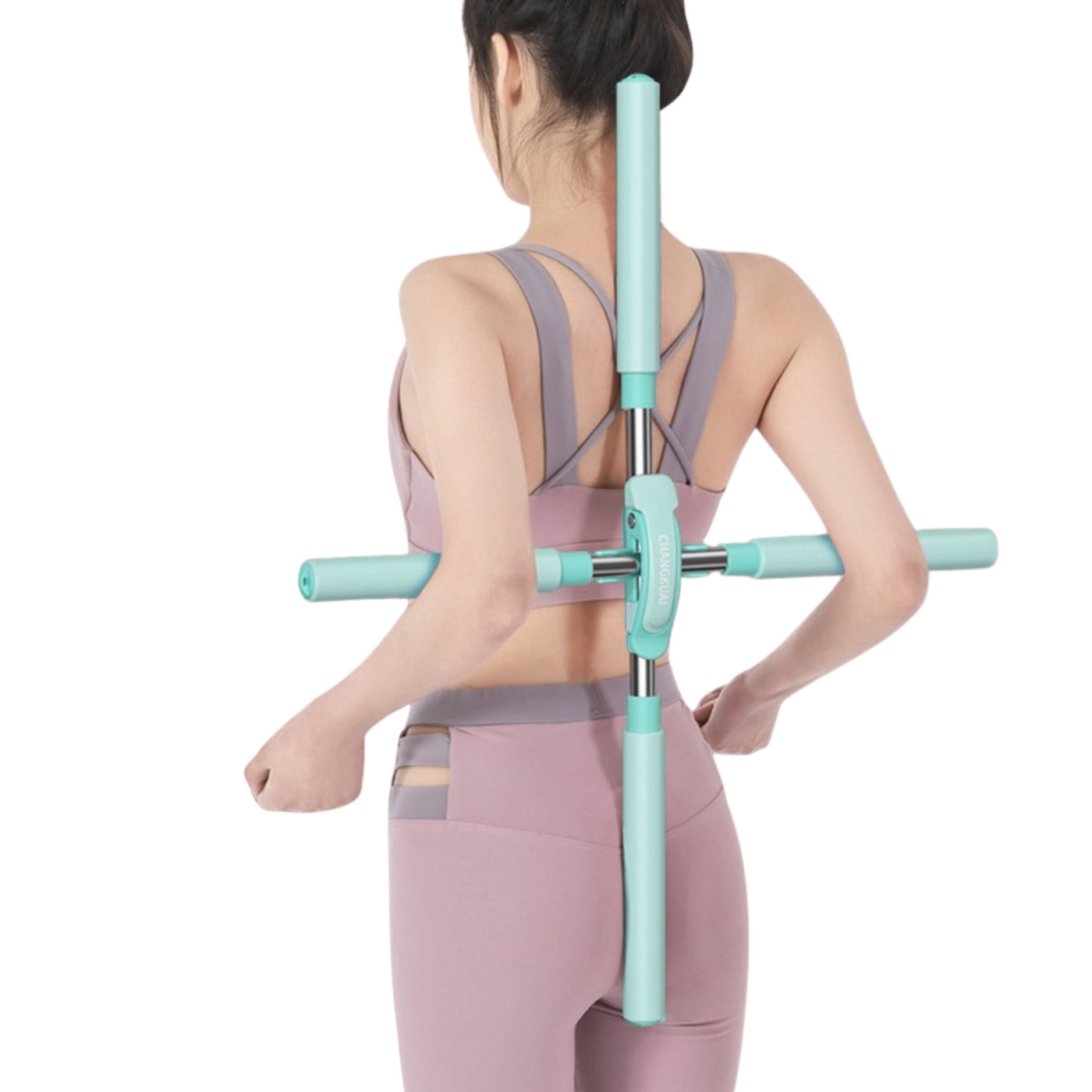Haltungskorrektor Yoga-Stick | Verstellbar 62–92 cm | Edelstahl & Schaumstoff | Rücken- & Nackentraining