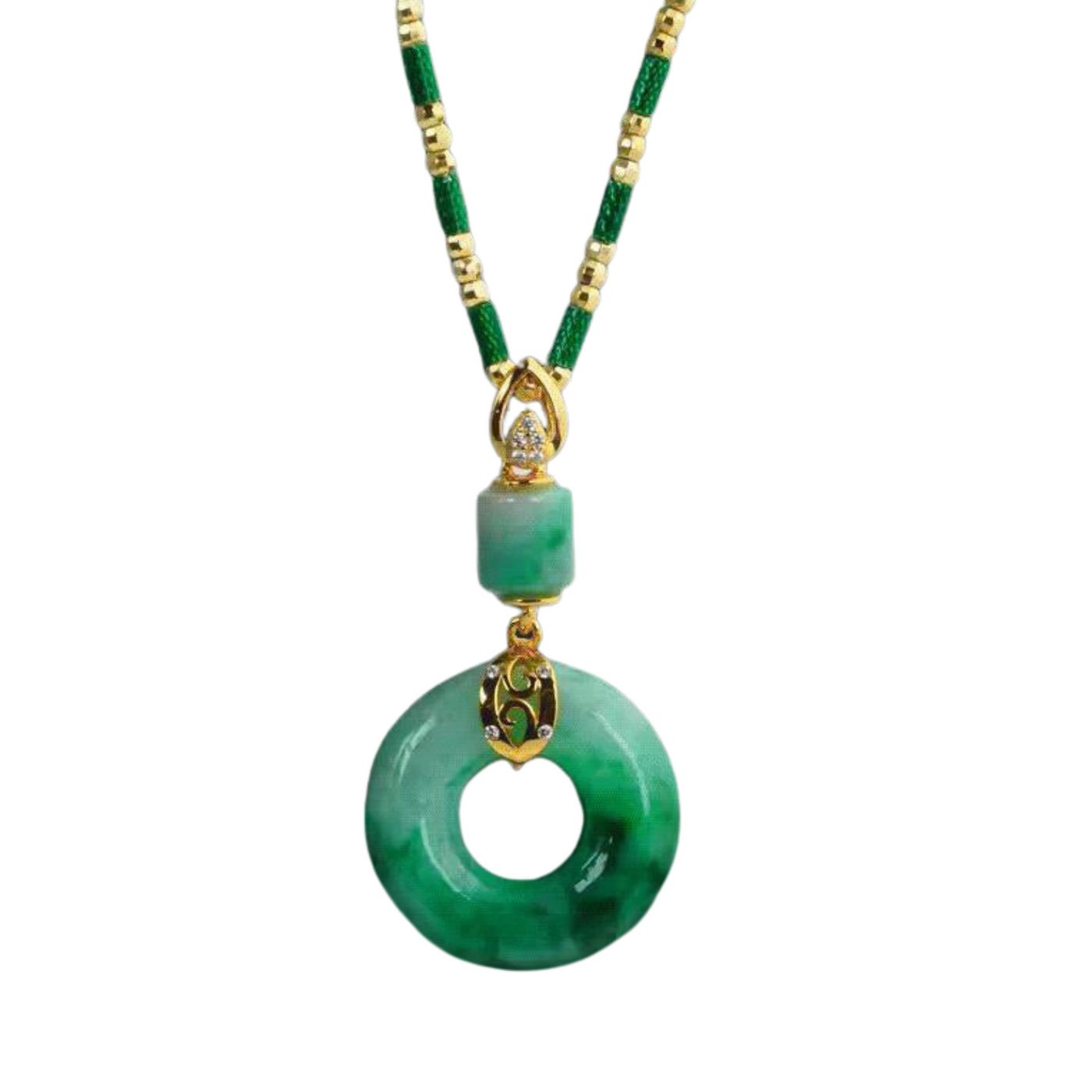 Damen Halskette | Jade Anhänger | Elegante Schmuckkette | Symbol für Harmonie