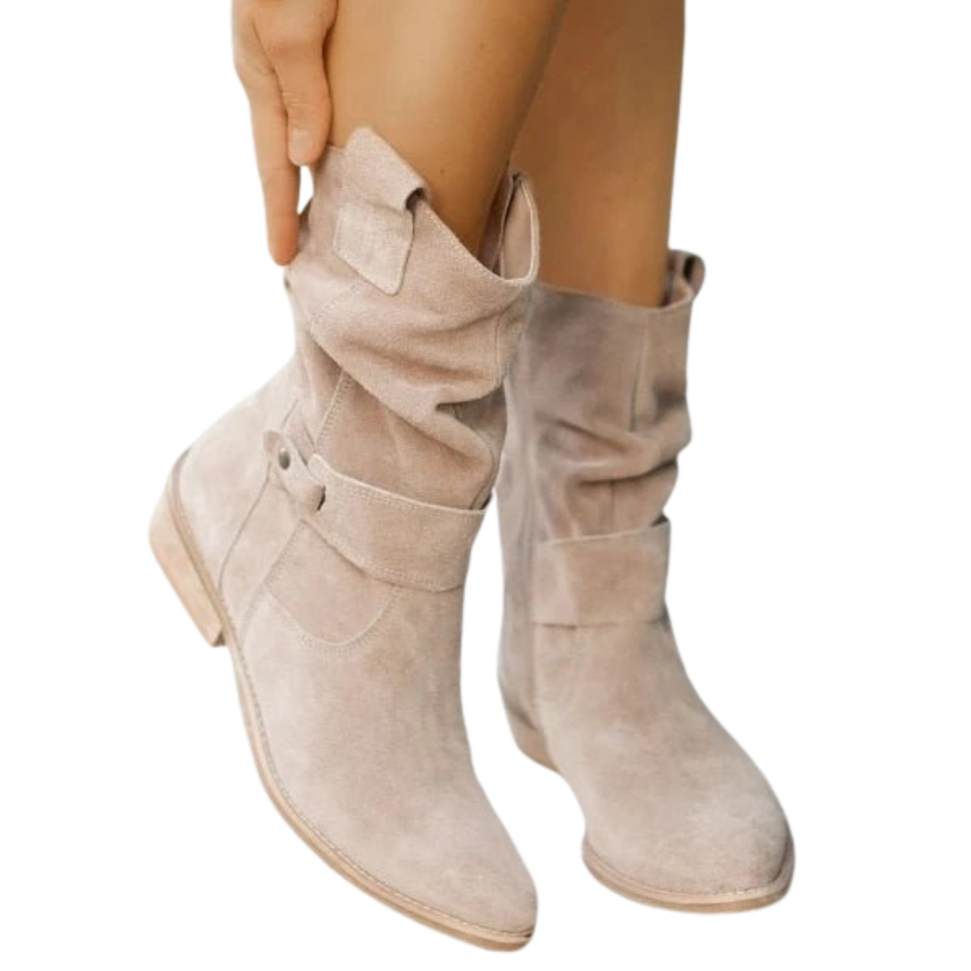 Damen Stiefeletten | Low Heel | Warm & Modisch | Reißverschluss | Herbst & Winter