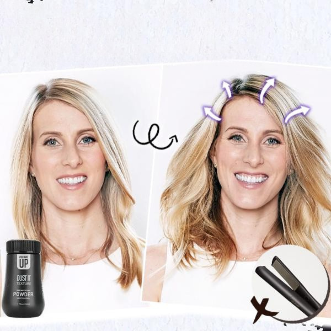 Haar Volumen Pulver | Sofortiges Styling | 24h Halt | Natürlich & Nicht-Klebrig