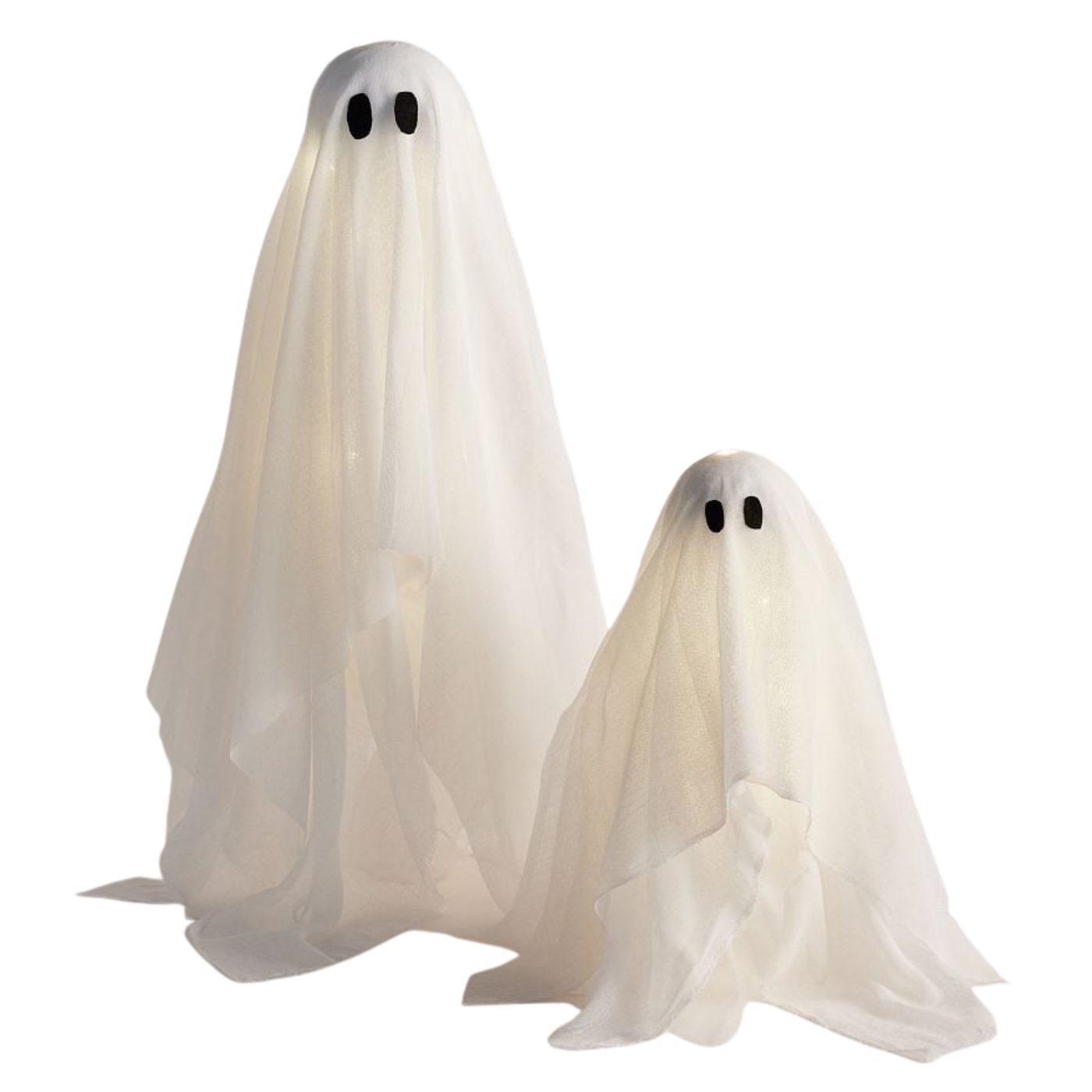 Halloween Deko DIY Set | LIT GHOST | Mit Lichterkette & Stoff | Komplettes Bastelset
