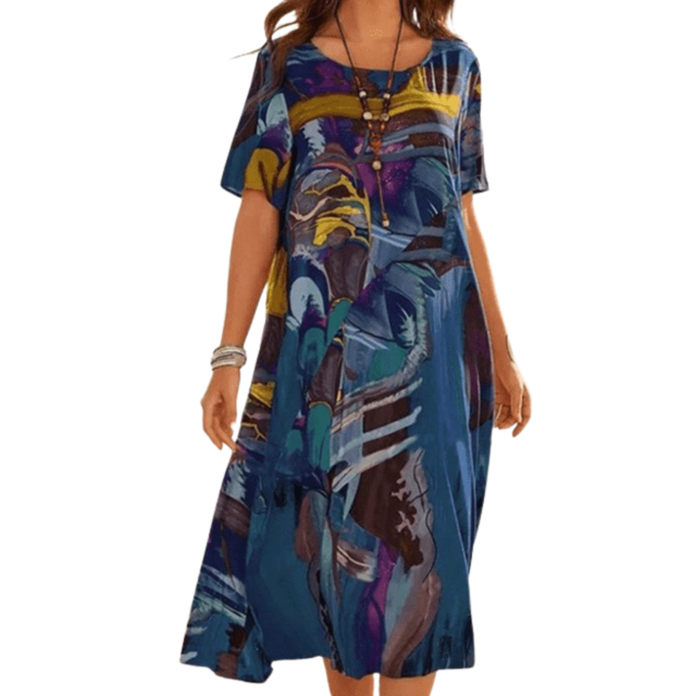 Damen Kleid | Florales Muster | Fließende Silhouette | Leicht & Atmungsaktiv