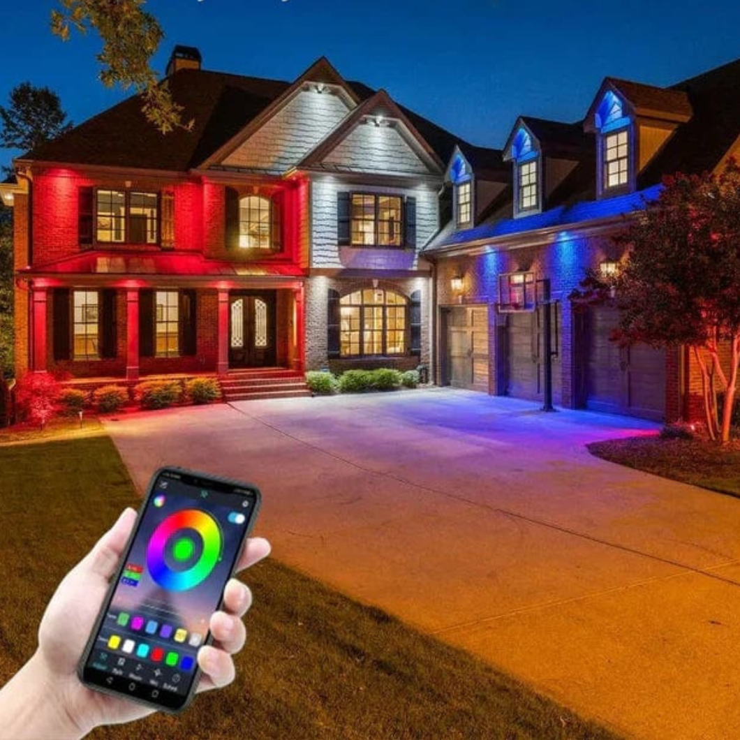 Smart LED Außenbeleuchtung | Dauerhafte Outdoor Lichtleiste | WLAN & Bluetooth Steuerung | IP65 Wasserdicht
