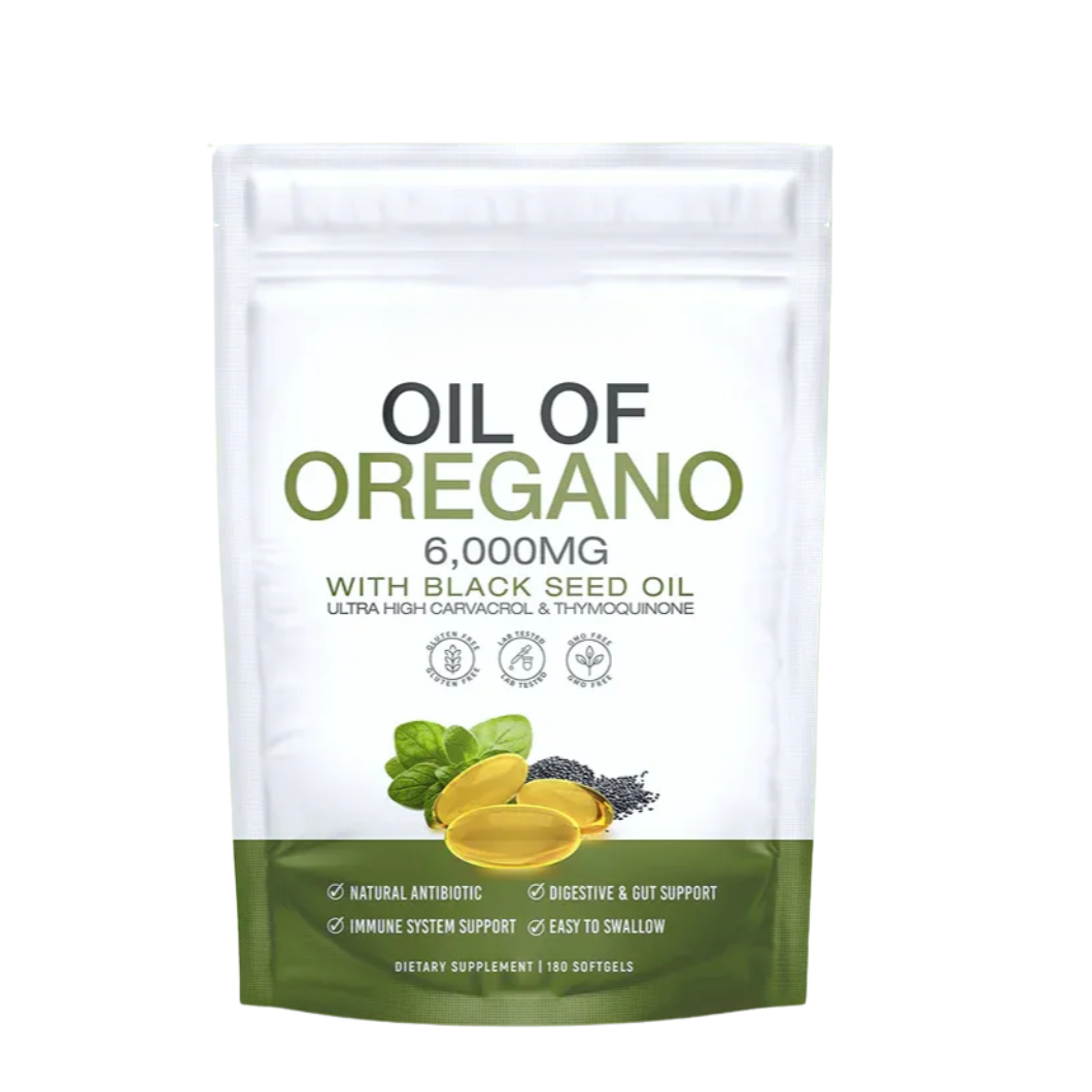 Oreganoöl Kapseln | Mit Schwarzkümmelöl & 85% Carvacrol | Natürliches Darmwohl & Immunsupport