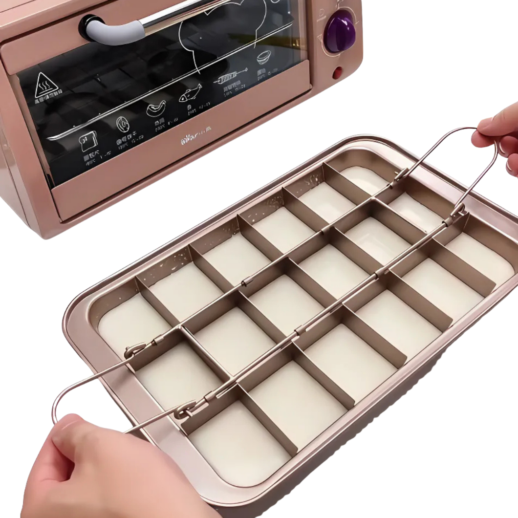 Backform mit Trennwand | 18 Stücke | Antihaftbeschichtet & Spülmaschinenfest