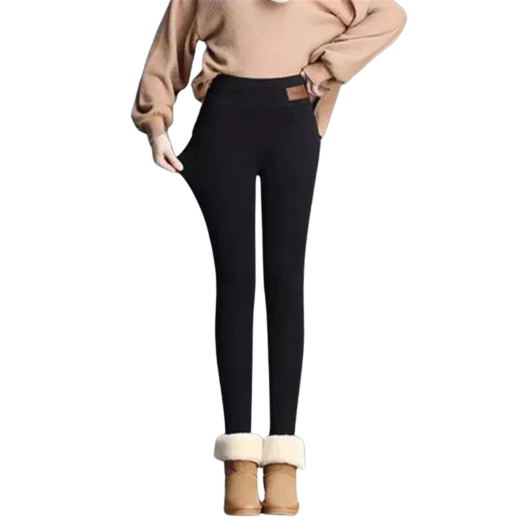 Damen Thermo-Leggings | Gefüttert & Stretch | Hohe Taille