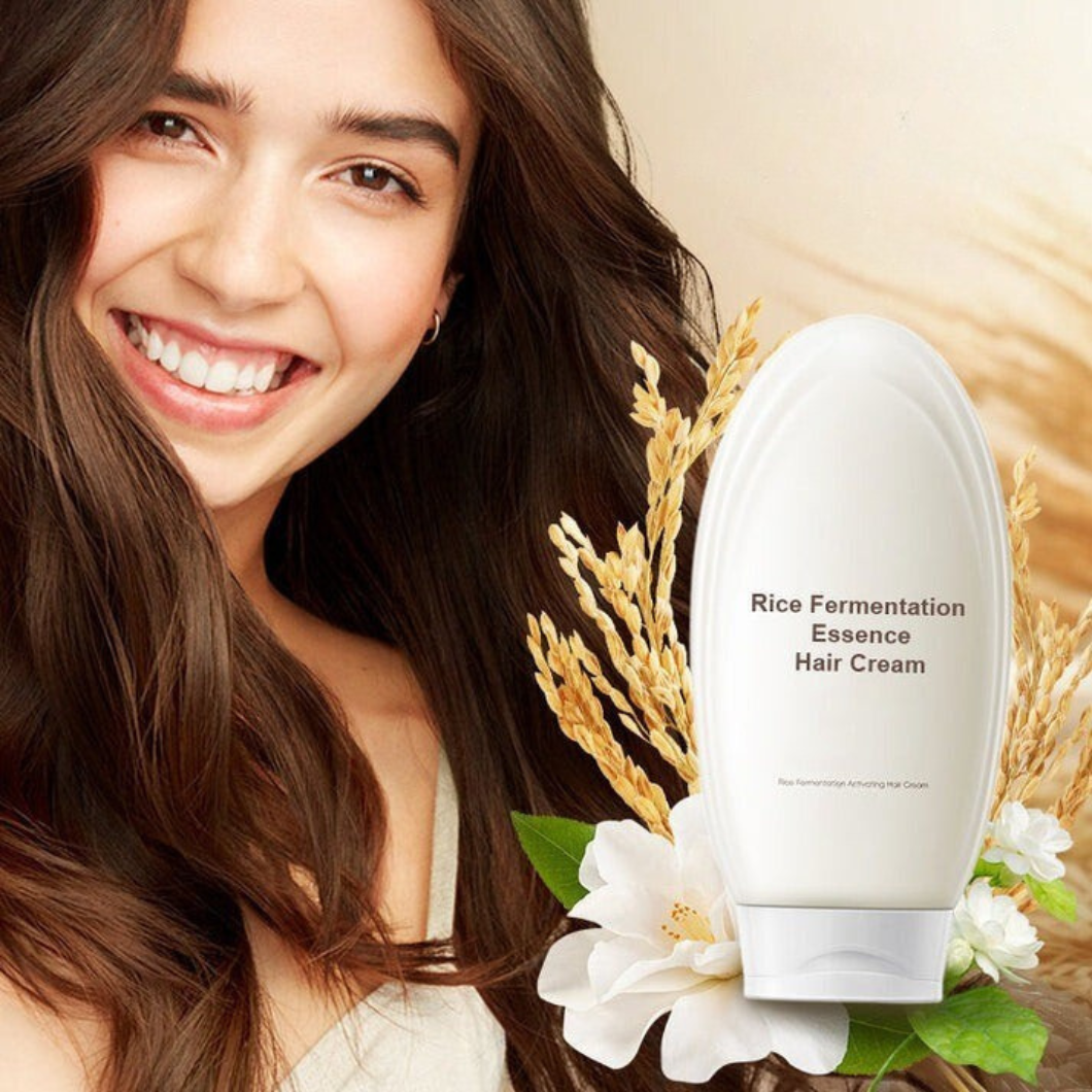Reisferment-Haarcreme | Reparierende Pflege mit Fermentiertem Reisextrakt | Glänzendes & Kräftiges Haar