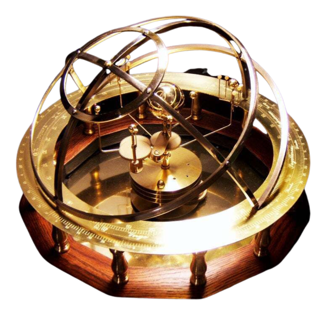 Sonnensystem Modell | 9 Planeten & 28 Monde | Messing, Halbedelstein & Holz