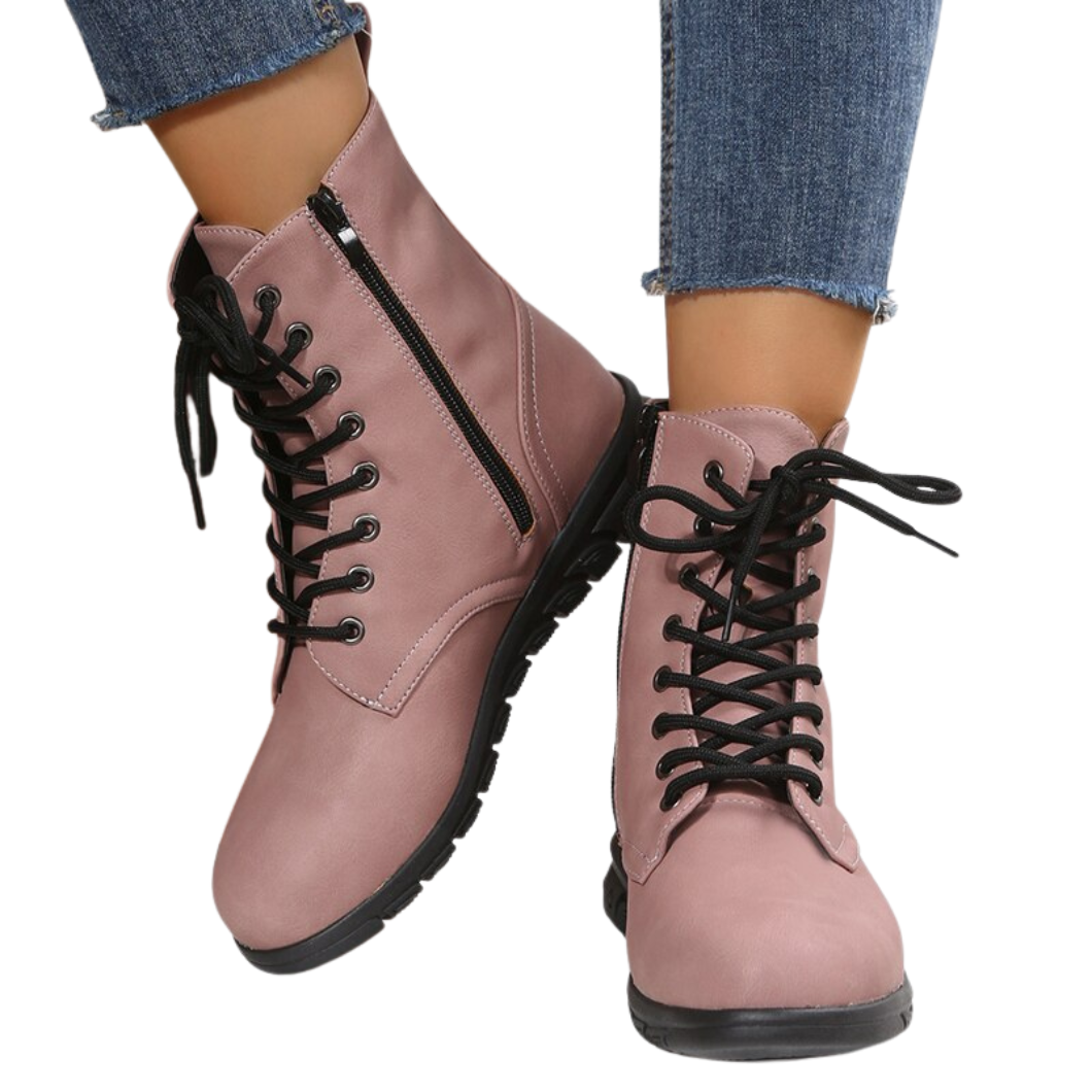 Damen Winterstiefel | Gepolstert & Warm Gefüttert | Rutschfest & Pflegeleicht | Modische Designer-Boots aus Eco-Leder