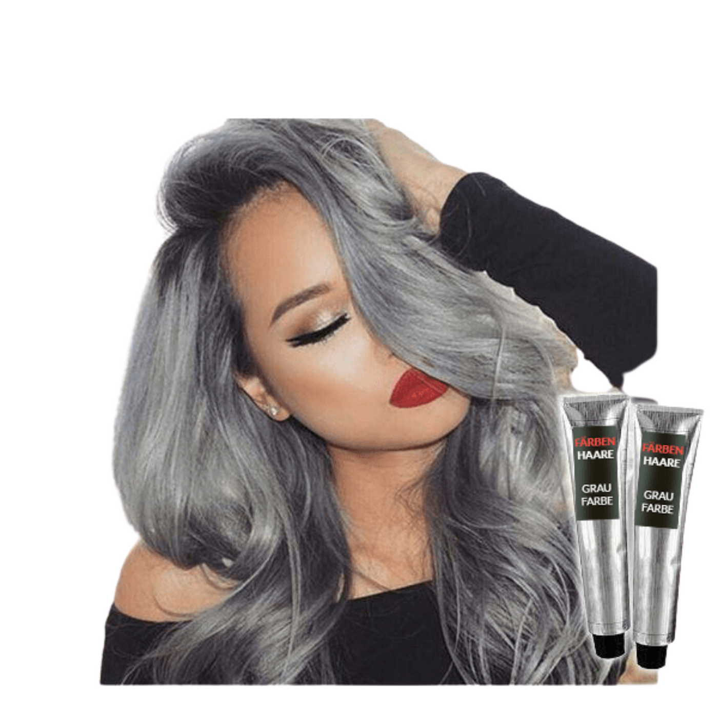 Haarfarbe Silber | Langanhaltende Tönung | Metallic-Glanz | 100 ml