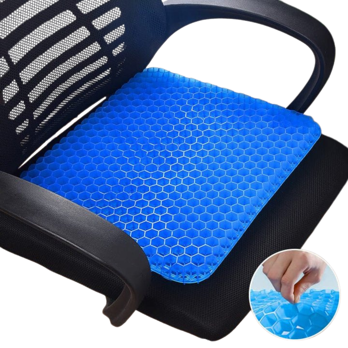 Gel-Sitzkissen | Ergonomisch | Druckentlastung für Rücken & Hüfte | Atmungsaktiv & Rutschfest