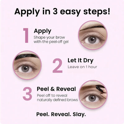 2+2 Gratis | Augenbrauen Tattoo Gel | Einfach auftragen & abziehen | Semi-permanent bis 3 Tage | Natürlicher Look, langanhaltend