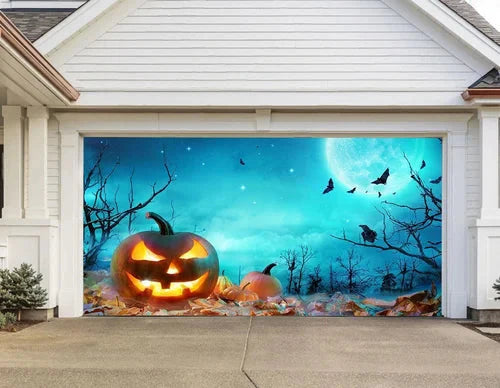Halloween Garagentor Dekoration | Wetterfest | Langlebiges Polyester | Verschiedene Größen