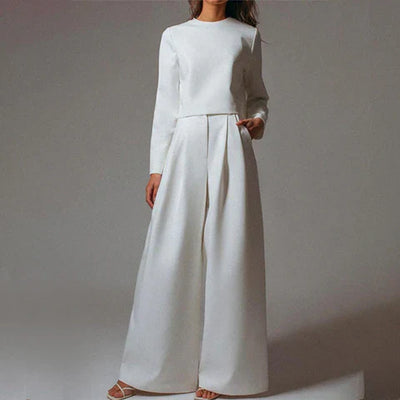 Zweiteiliges Set Aus Langärmligem Oberteil Und Hose Für Damen | Lässig