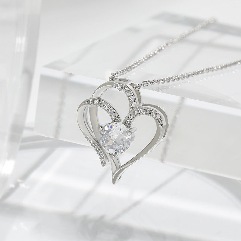 Diamanten Liebes Herz Halskette