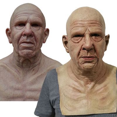Halloween Latexmaske Alter Mann | Realistische Verkleidung | Bequem & Strapazierfähig