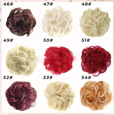 Haar Dutt Gummi | Messy Bun Erweiterung | Natürliches Aussehen | 74 Farben