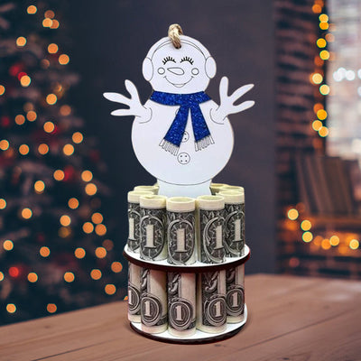Weihnachts Geldhalter Anhänger | Holz Ornament zum Aufhängen | Kreatives Geschenk für Kinder