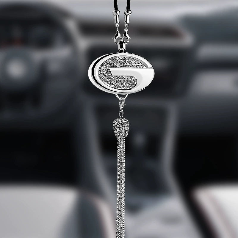 Auto-Logo Parfüm-Anhänger | Kristall & Zinklegierung | Funkelnde Dekoration & Geschenkidee