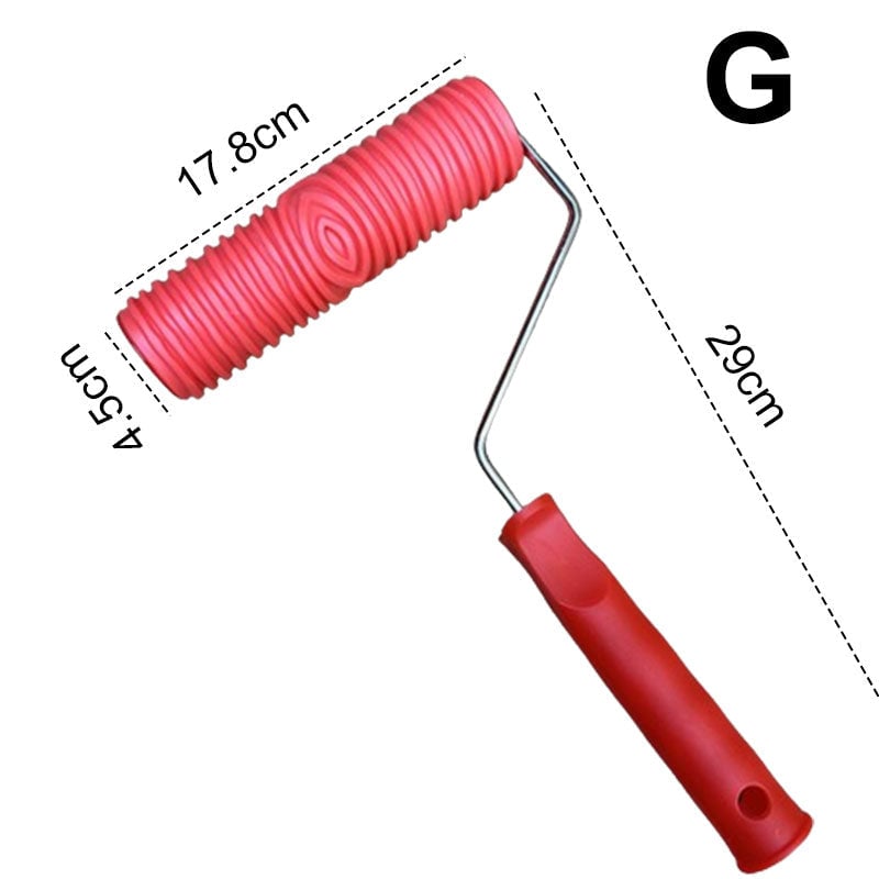 Struktur-Prägemuster Farbroller | Wanddekoration | Gummiwalze mit Griff 29cm