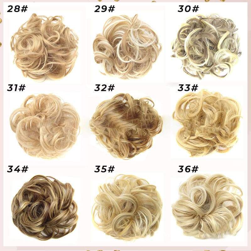 Haar Dutt Gummi | Messy Bun Erweiterung | Natürliches Aussehen | 74 Farben